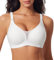 Ganado Modischer Mesh BH Damen Nahtloser BH ohne Bügel Bequem BHS Tiefem V-Ausschnitt Bügellos BHS Soft Bra Gepolstert Bralette (Weiß, M)
