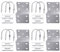 Ronlok 4 x Antenna Mast Mounting Kits, Antenna Mast Mounting Bracket with Double U-Bolts, Clamp V-Jaw Bracket for Antenna Mast Holder