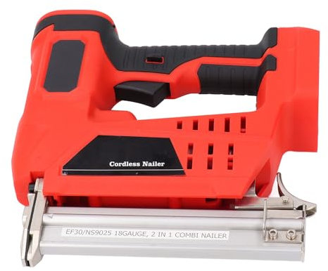 Battery Powered Nail Gun, Easy Using Cordless Design Nail Gun 2 in 1 Design Wide Application Robust with Storage Box for Woodworking