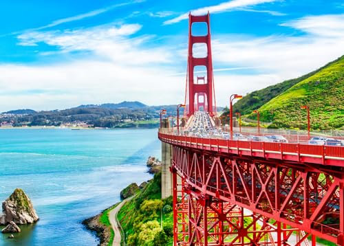 Puzzles 1000 Pieces for Adults jigsaw puzzles for adults 1000 Piece Puzzle Educational Games -Golden Gate Bridge-Home Decoration Puzzle 1000 Pieces
