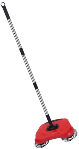 Bvizyelck Spazzatrice per pavimenti con spinta manuale,Spazzatrice per tappeti con spinta manuale,Spazzatrice non elettrica | Strumenti per la pulizia dei pavimenti, spazzatrice con manico regolabile