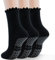 GRPSKCOS Yoga Socken Damen 3 Paar Pilates Socken Antirutschsocken Stoppersocken Damen für Yoga, Barre, Pilates, Krankenhaus,Tanz(#3 Schwarz*3 35-42)
