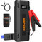 AsperX Booster Batterie Voiture 4000A, Démarreur Batterie Voiture (Jusqu'à Tous Les Véhicules Essence ou 10L Diesel), 12V Chargeur Batterie Voitures avec Lampe LED, Câble de Démarrage et Ecran LCD