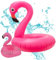 5X Schwimmring Flamingo aufblasbar - ca. 110 cm Schwimmring Luftmatratze Flamingoring für Pool & Wasser mit 5X Getränkehalter für Erwachsene & Kinder