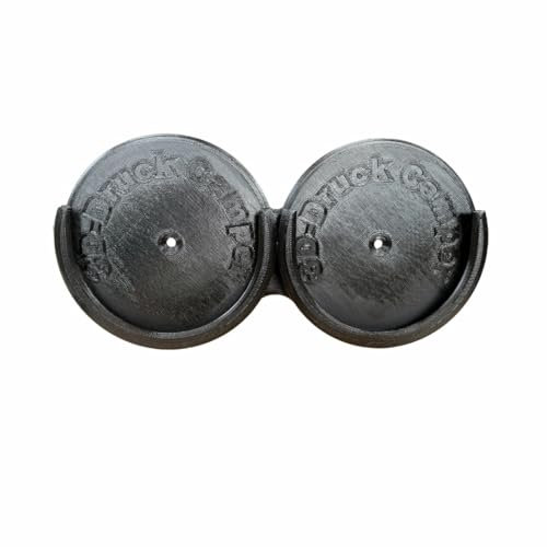 3D-Druck Camper Gas Cap Holder, Holder for 2 Gas Caps, Holder for Protective Cap, Propane Bottle, Motorhome/Caravan (Black)