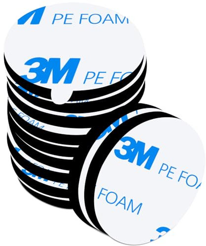 FOLAI Double-Sided Extra Strong Adhesive Pads, 3M Foam Adhesive Pads, Waterproof Mounting Pads for Home, Office, Car, School, Double-Sided Adhesive Pads, Pack of 60 Round