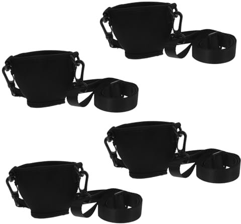 OKUMEYR Juego de 4 Soportes Resistentes de Neopreno para Copas de Vino Fundas Aislantes para Vasos Cordón para Fácil Almacenamiento Y Transporte