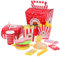 FOYTOKI Holzspielzeug Küchen Set Für 1 Set Mit Realistischen Fast Food Modellen Hamburger Und Pommes Für Rollenspiele Der Spielküche Perfekte Küchenspielzeuge Für Kleinkinder