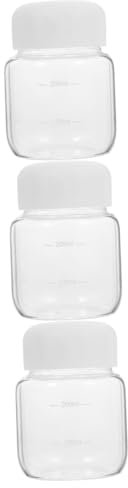 GREENADSCAPE 3 Piezas mini vaso Bebiendo botellas de aseo botella de agua más fría térmico paso botella de agua de oficina contenedor de agua para exterior Vidrio de alto borosilicato