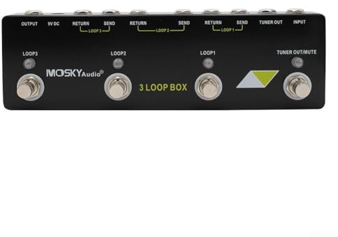 Zoegneer Guitar Loop Effektpedal Looper Pedal für Optimal von Gitarristen und Bassisten gleichermaßen, 230 x 70 x 36 mm, Schwarz