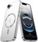BENTOBEN Clear for iPhone 16e Case 2025, Magnetic Phone Case iPhone 16e [Compatible with MagSafe] Transparent Plated Slim Thin Soft Electroplated Bumper Protective Cover for iPhone 16e 6.1, Silver