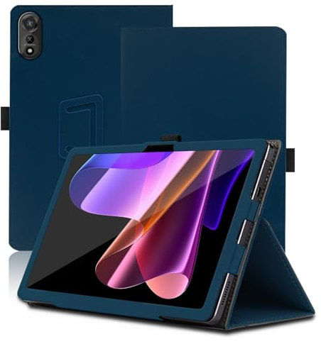 Custodia per Blackview MEGA 2 12 Pollici, Cover Tablet Blackview MEGA 2 Wifi, Copertura Protettiva Pieghevole con Supporto per Matita e Cinturino da Polso, Protezione Completa. (Blu)