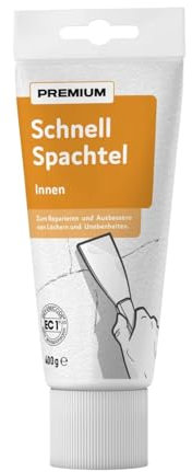FarbenFux Premium Schnellspachtel Weiß 400g Innenbereich Reparatur Ausbessern