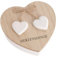 Herz & Heim® Herzdose aus Holz mit Gravur – Personalisierbare Aufbewahrungsbox in Herzform – Geschenkidee für Hochzeit, Jahrestag, Valentinstag oder zur Aufbewahrung von kleinen Schätzen (Blank)