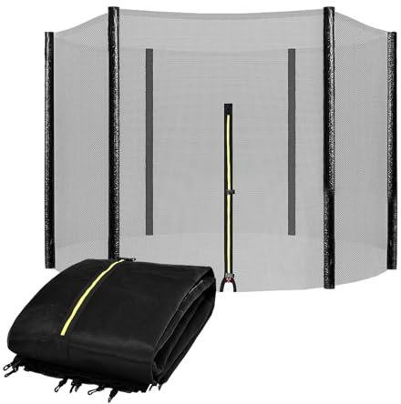 BIWKONI Trampolin Sicherheitsnetz, Kinder Schutzgehege Netz Für 6 Gerade Stangen Runde Rahmen Trampoline Ersatznetz,8ft/244cm 6poles