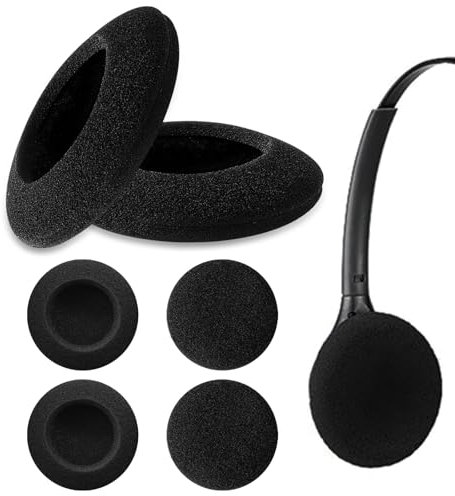 Logitech Headset Ohrpolster - 3 Paar Kopfhörer Schaumstoff Ersatz, Ohrpolster 60mm für H390 / H600 / H609 / H760 Kopfhörer Schutzüberzug (60mm, Schwarz)
