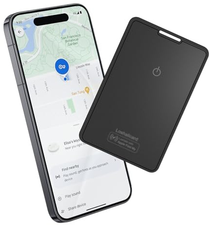 [Apple MFi Certified] Wallet Tracker für IOS,Artikel-Tracker,Geldbörsen-Tracker-Karte,Wiederaufladbarer Geldbörsenfinder,kompatibel mit Apple Find My (nur iOS),für/Reisepässe Koffer/Taschen/Telefon
