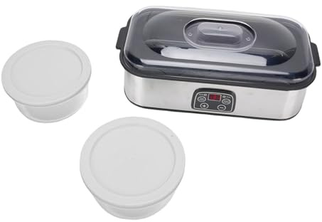 TOPINCN 2L Automatisk Yoghurtmaskiner, 0 Till 48 Timmars Timer, Yoghurtstillverkare i Rostfritt Stål med Justerbar Temperatur för Familjen Yoghurts Ostglass (EU -plugg)