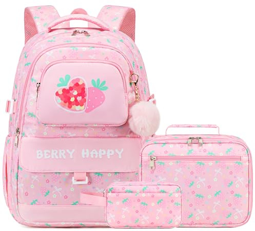 Makukke Schulrucksack Mädchen Teenager Rucksack Schule Schulranzen-Set, Schultasche Jungen Multi-Tasche Wasserdicht Schulranzen School Bag für Mädchen Damen,30L