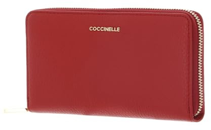Coccinelle Leder Geldbörse Metallic Soft Wallet Grained Leather Scarlet rot