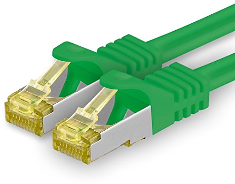 Cable de Red Cat.7 (Sftp Pimf) 10 GB/s RJ45 Cat6a Verde - 1 Unidad 15m