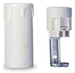 Culot E14 + étui 26x85 mm bougie blanche GSC 2203326