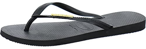 Havaianas 4119875 Damen Zehentrenner, Schwarz (Black/Gold 1924), 43/44 EU