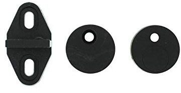 INTERSTEEL - Set Führungshalter und Abstandshalter Mattschwarz für Schiebetüren, Innnetüren und Wandschränke