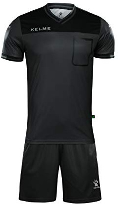 Kellme Men's Referee Short Sleeve Set, Mens, K15Z221, Bright Yellow/Black, XXL