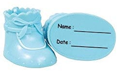 Blue Baby Bootees - Plastic Cake Topper