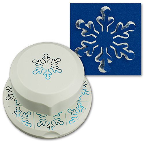 Artoz fliegender Stanzer - 3D Pop-Up - Schnee-Flocke Pop-Up - Frei positionierbarerer Locher zum Karten-Basteln - Weihnachten Advent Einladungen Gruß-Karten