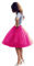 Babyonlinedress Femme Jupon Rétro Style année 50 Vintage en Tulle Audrey Hepburn Rockabilly Petticoat Tutu-18 Couleurs, Fuchsia, Taille Unique