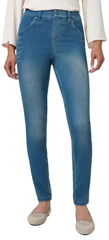 Hue Women's Ultra Soft High Waist Denim Leggings Sockshosiery, -Windsor Blue, Medium
