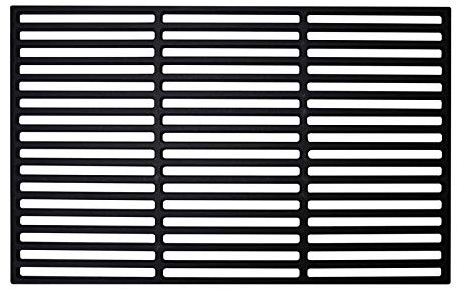 LARS360 Grille rectangulaire en fonte pour barbecue à gaz et charbon de bois, massif et émaillé, tailles (42 x 28 cm)
