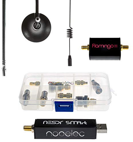 NESDR SMArt v4 RTL-SDR Essentials Starter Kit - Incluye todo para Comenzar con Radio Definida por Software, incluido SDR Premium, Filtro de Banda de FM Flamingo, 3 Antenas, 10 Adaptadores y Estuche