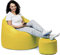 sunnypillow Premium XXL Sitzsack mit Hocker Riesensitzsack Outdoor & Indoor mit 320L Styropor Füllung Sessel für Kinder & Erwachsene Sitzkissen Sofa Beanbag viele Farben zur Auswahl Gelb