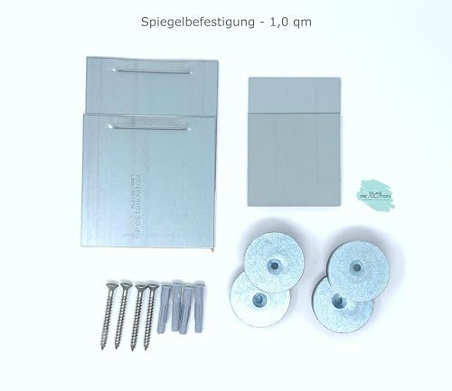 Spiegelbefestigung - verdeckte Spiegelaufhängung | Spiegelhalterung - (bis 1,0 qm)