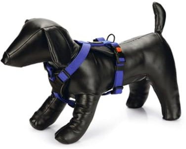 Karlie Art Sportiv Premium Y-Geschirr, Hundegeschirre, Nylon, Blau, 45-57x2 cm