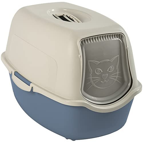 Arenero para Gatos Rotho My Pet Bailey Azul/Blanco