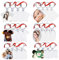 24 STÜCKE DIY Sublimation Blanko Schlüsselanhänger mit roten Bändern, 6 Stile MDF Sublimation Schlüsselanhänger Blanks, Wärmeübertragung Sublimation Anhänger Ornament zum Dekorieren von Bastelbedarf