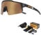 KAPVOE Polarisiert Fahrradbrille mit 4 wechselgläser TR90 Rahmen für Herren Damen Sport Radfahren MTB Sportsonnenbrille Radbrille Sportbrille Fahren Angeln Baseball Laufen 11 Braun Schwarz