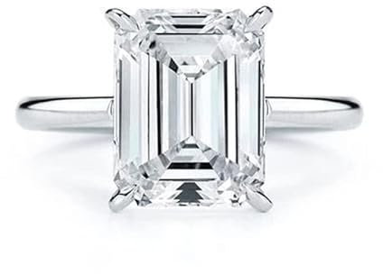 DJMJHG Vintage 100% 925 Sterling Silber erstellt Moissanite Edelstein Hochzeit Verlobung Weißgold Ring edlen Schmuck 8