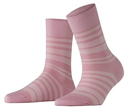 FALKE Damen Sensitive Sunset Stripe Socken druckfreier Komfortbund flache Naht gegen Druckstellen gestreift komfortabel für Diabetiker atmungsaktives nachhaltiges Lyocell 1 Paar | für Diabetiker geeignet