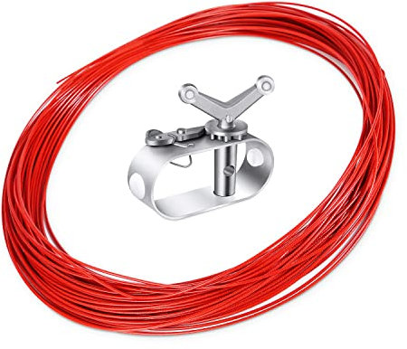 Draht-Spannseil für Pool Planen und Ratschensatz, 30,5m Poolabdeckung Kabel und Poolabdeckungswinde Seil Spanner Drahtseil zum Sichern von Oberirdischen Poolabdeckungen im Winter