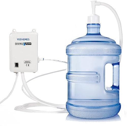 YEEHEMES - Sistema de bomba dispensador de agua embotellada enchufe de EE. UU. 20 pies para manguera utilizada para máquina de café, máquina de hielo, refrigerador, cocina, camping, RV, jarra de 5