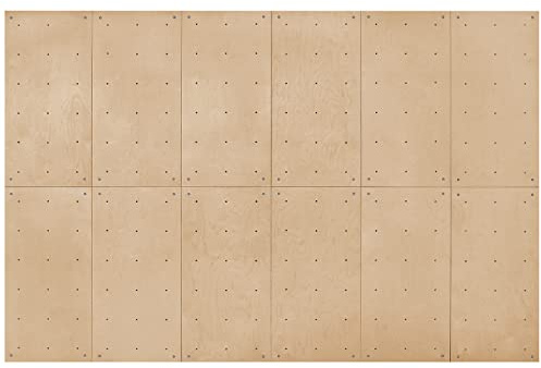 ALPIDEX Kletterwand ab 1,44 qm in Natur/Weiß/Braun inkl. Befestigungsmaterial und Einschlagmuttern, unbegrenzt erweiterbar Kinder Erwachsene