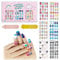 144 Piezas Uñas Postizas Acrílicas Para Niños Pre-Pegamento Cubierta Completa Glitter Degradado Color Corazón Gato Cortos Kits De Arte Uñas Falsas Conjuntos Regalos Del Día San Valentín Para Niños