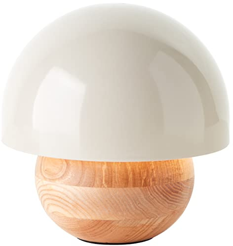 Brilliant Nalam Tischleuchte 20cm holz hell/grau Metall/Holz Schnurzwischenschalter 1x D45, E14, 40 W, Geeignet für Tropfenlampe (nicht enthalten)