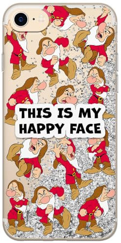 ERT GROUP mobile phone case for Apple Iphone 7/8/ SE 2/ SE 3 original and officially Licensed Disney pattern Snow White & 7 dwarfs 014, with glitter overflow effect