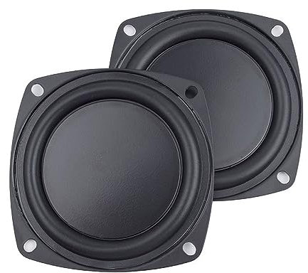 CCeCCe 2 Pack 4 Inch Woofer Vibrating Membrane Iron Rubber Vibration Diaphragm Plate Replacement Passive Radiator Film for Bass Speaker Subwoofer Loudspeaker Audio DIY Repair